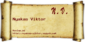 Nyakas Viktor névjegykártya